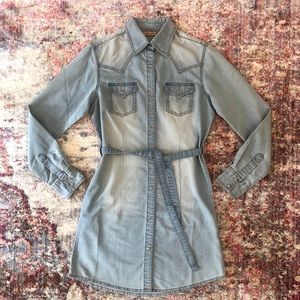 Wrangler Light Blue Long Sleeve Denim Dress